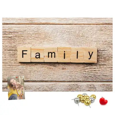 Tableau d’affichage en liège Motif décoratif familial