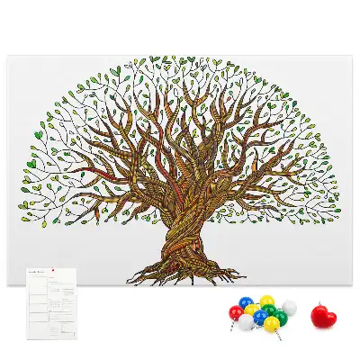 Tableau de liège Arbre racines