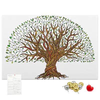 Tableau de liège Arbre racines