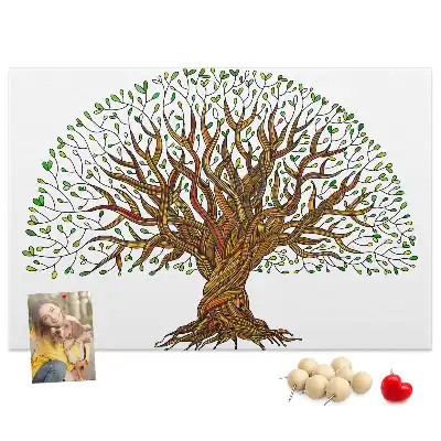 Tableau de liège Arbre racines