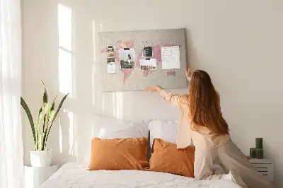 Tableau d’affichage en liège Carte picturale pastel taches