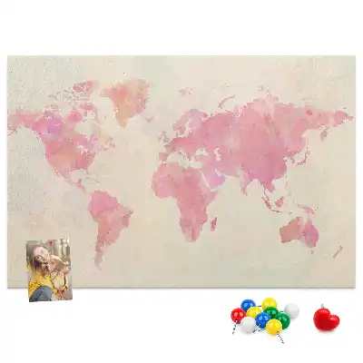 Tableau d’affichage en liège Carte picturale pastel taches