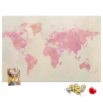Tableau d’affichage en liège Carte picturale pastel taches
