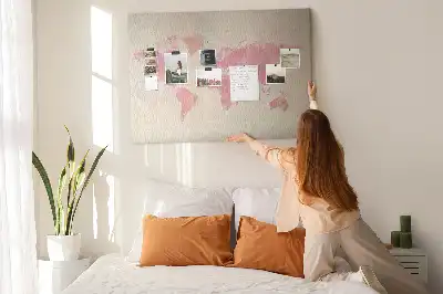 Tableau d’affichage en liège Carte picturale pastel taches