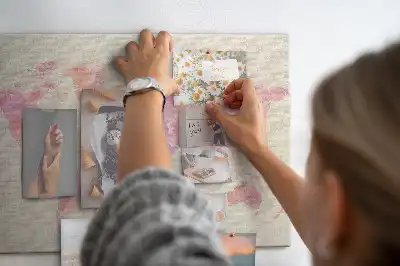 Tableau d’affichage en liège Carte picturale pastel taches
