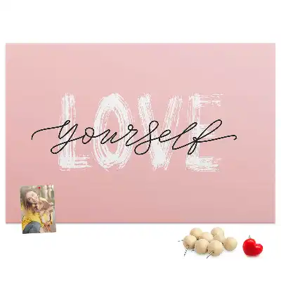 Tableau d’affichage en liège Slogan amour-propre