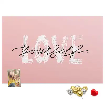 Tableau d’affichage en liège Slogan amour-propre