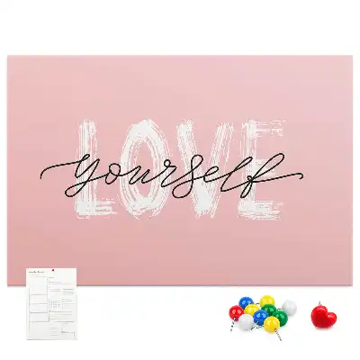 Tableau d’affichage en liège Slogan amour-propre
