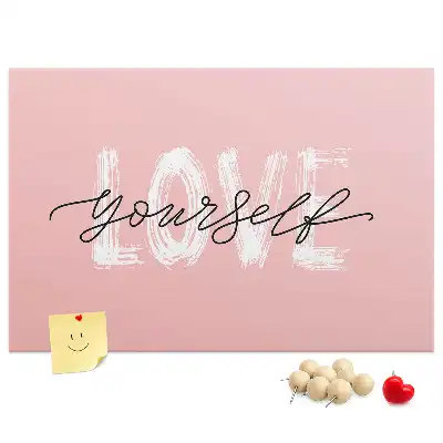 Tableau d’affichage en liège Slogan amour-propre