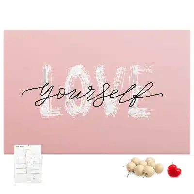 Tableau d’affichage en liège Slogan amour-propre