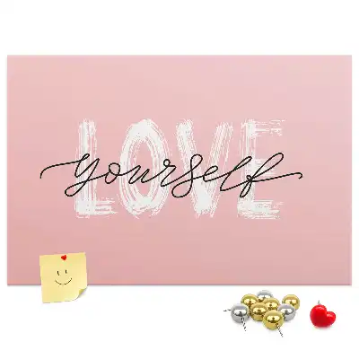 Tableau d’affichage en liège Slogan amour-propre