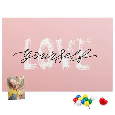 Tableau d’affichage en liège Slogan amour-propre