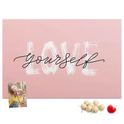 Tableau d’affichage en liège Slogan amour-propre