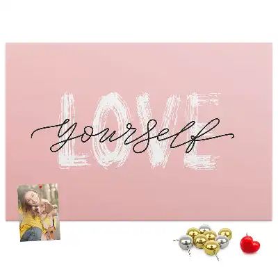 Tableau d’affichage en liège Slogan amour-propre