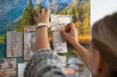Tableau en liège déco Rivière montagnes paysage