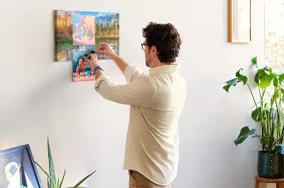 Tableau en liège déco Rivière montagnes paysage