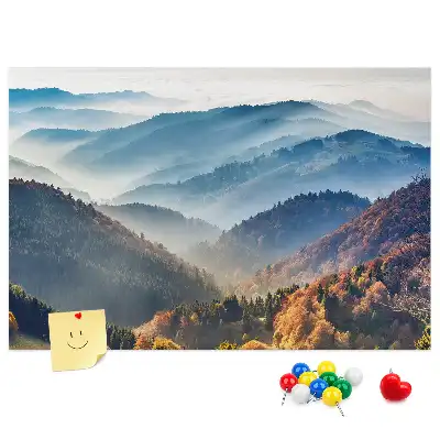 Tableau en liège décoratif motif paysage de montagne