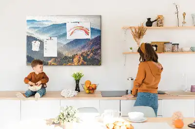 Tableau en liège déco Paysage de montagne nature