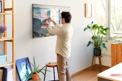 Tableau en liège déco Paysage de montagne nature