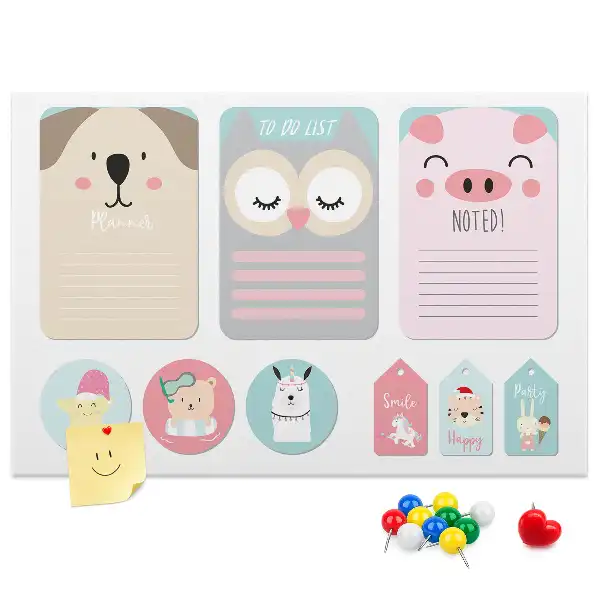 Tableau de liège Animaux heureux