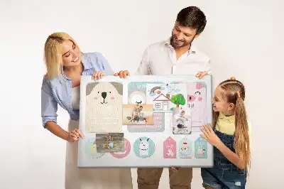 Tableau de liège Animaux heureux
