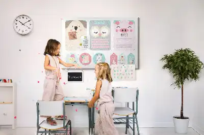 Tableau de liège Animaux heureux