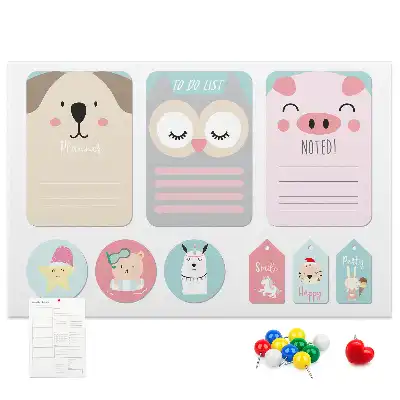 Tableau de liège Animaux heureux