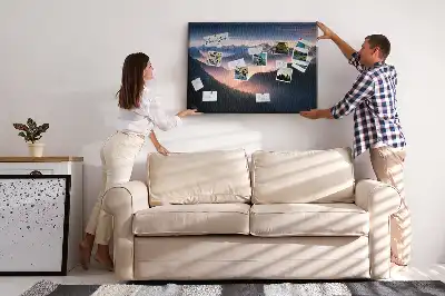 Tableau d’affichage en liège Sommets des montagnes paysage