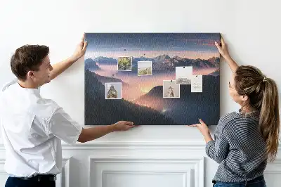 Tableau d’affichage en liège Sommets des montagnes paysage