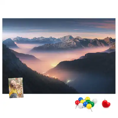 Tableau d’affichage en liège Sommets des montagnes paysage