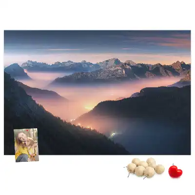 Tableau d’affichage en liège Sommets des montagnes paysage