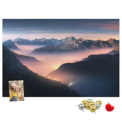 Tableau d’affichage en liège Sommets des montagnes paysage