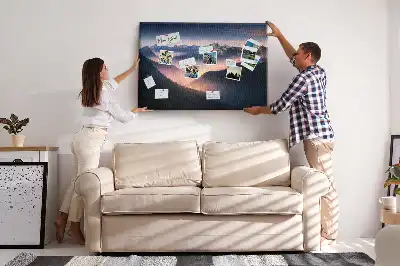 Tableau d’affichage en liège Sommets des montagnes paysage