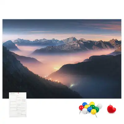 Tableau d’affichage en liège Sommets des montagnes paysage