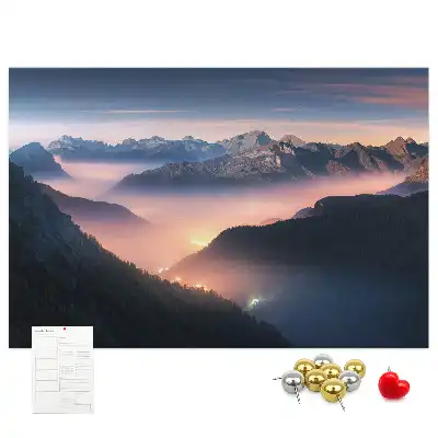 Tableau d’affichage en liège Sommets des montagnes paysage