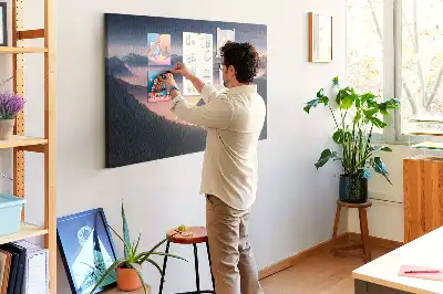 Tableau d’affichage en liège Sommets des montagnes paysage