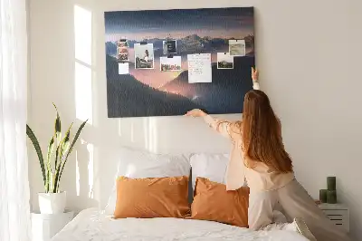 Tableau d’affichage en liège Sommets des montagnes paysage