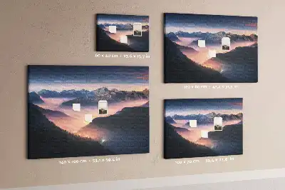 Tableau d’affichage en liège Sommets des montagnes paysage