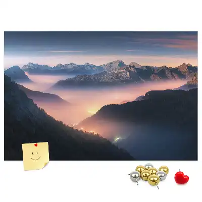 Tableau d’affichage en liège Sommets des montagnes paysage
