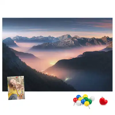 Tableau d’affichage en liège Sommets des montagnes paysage