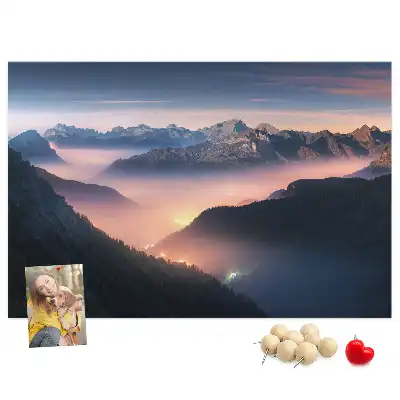 Tableau d’affichage en liège Sommets des montagnes paysage