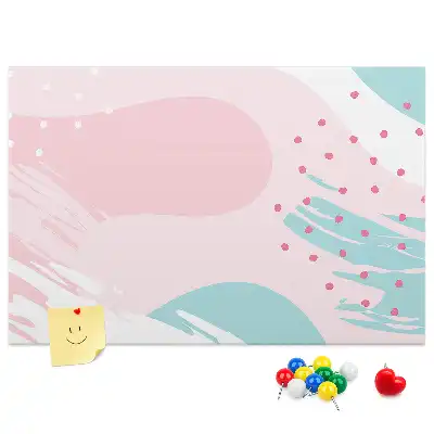 Tableau d’affichage en liège motif Abstraction pastel