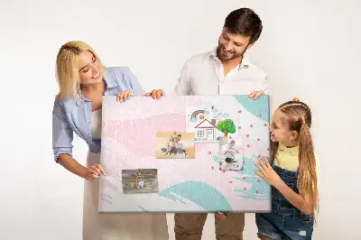 Tableau d’affichage en liège Abstraction pastel