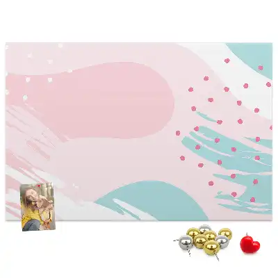 Tableau d’affichage en liège Abstraction pastel