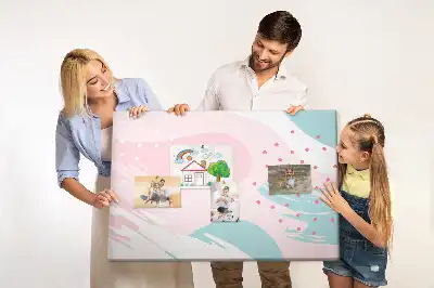 Tableau d’affichage en liège Abstraction pastel