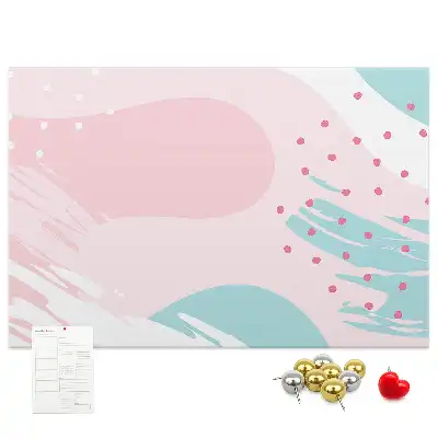 Tableau d’affichage en liège Abstraction pastel