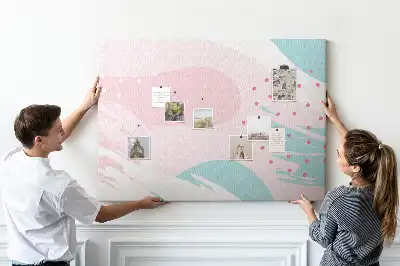 Tableau d’affichage en liège Abstraction pastel