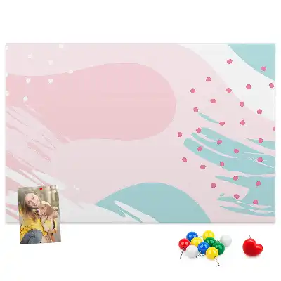 Tableau d’affichage en liège Abstraction pastel