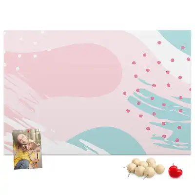 Tableau d’affichage en liège Abstraction pastel