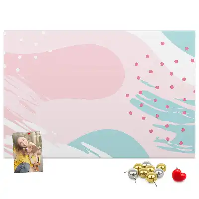 Tableau d’affichage en liège Abstraction pastel